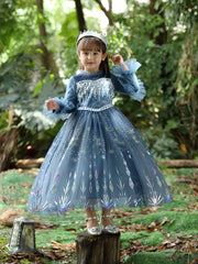 Toddler Girls Long Sleeve Sequins Dress Pageant Gown
