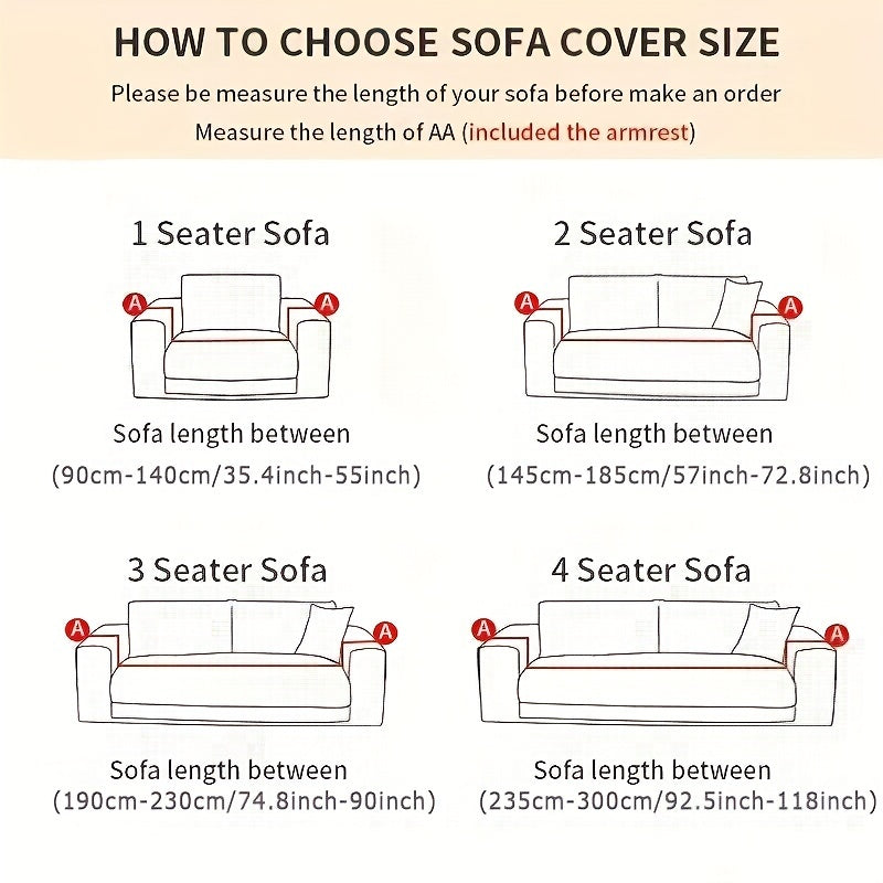 Vintage Pattern Sofa Cover Elastic Slipcover Universal Furniture Protector