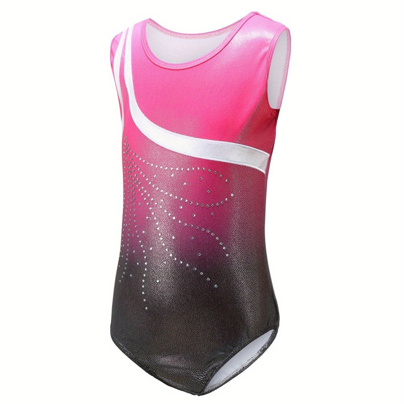 Girls Comfy Gradient Gymnastics Outfit Dance Suit