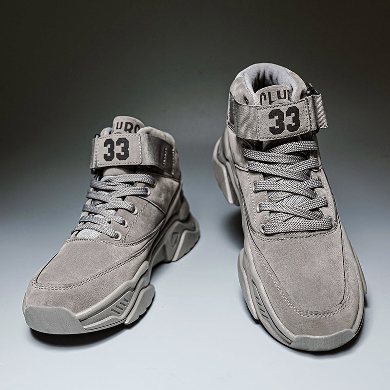 Men's Lace up Sneakers Ankle Boots Athletic Shoes