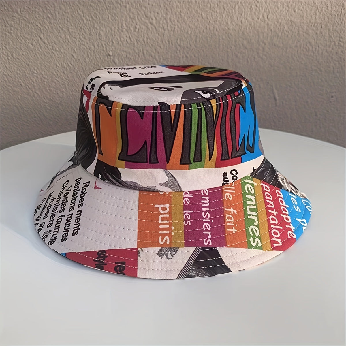 Hip Hop Anime Print Bucket Hat Lightweight Summer Fisherman Cap