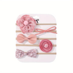 5 Piece Baby Girl Headbands Set Floral Bowknot Hair Accessories