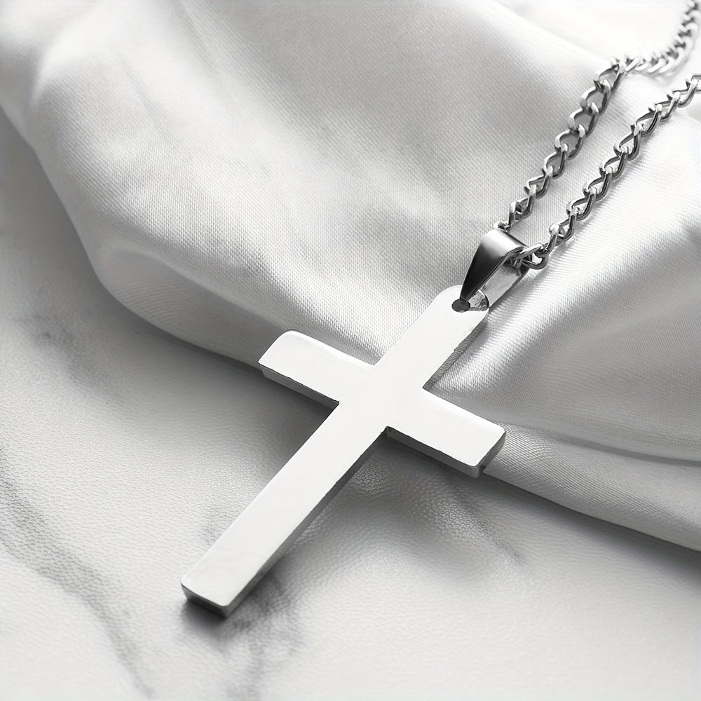 Sterling Silver Cross Necklace for Boys