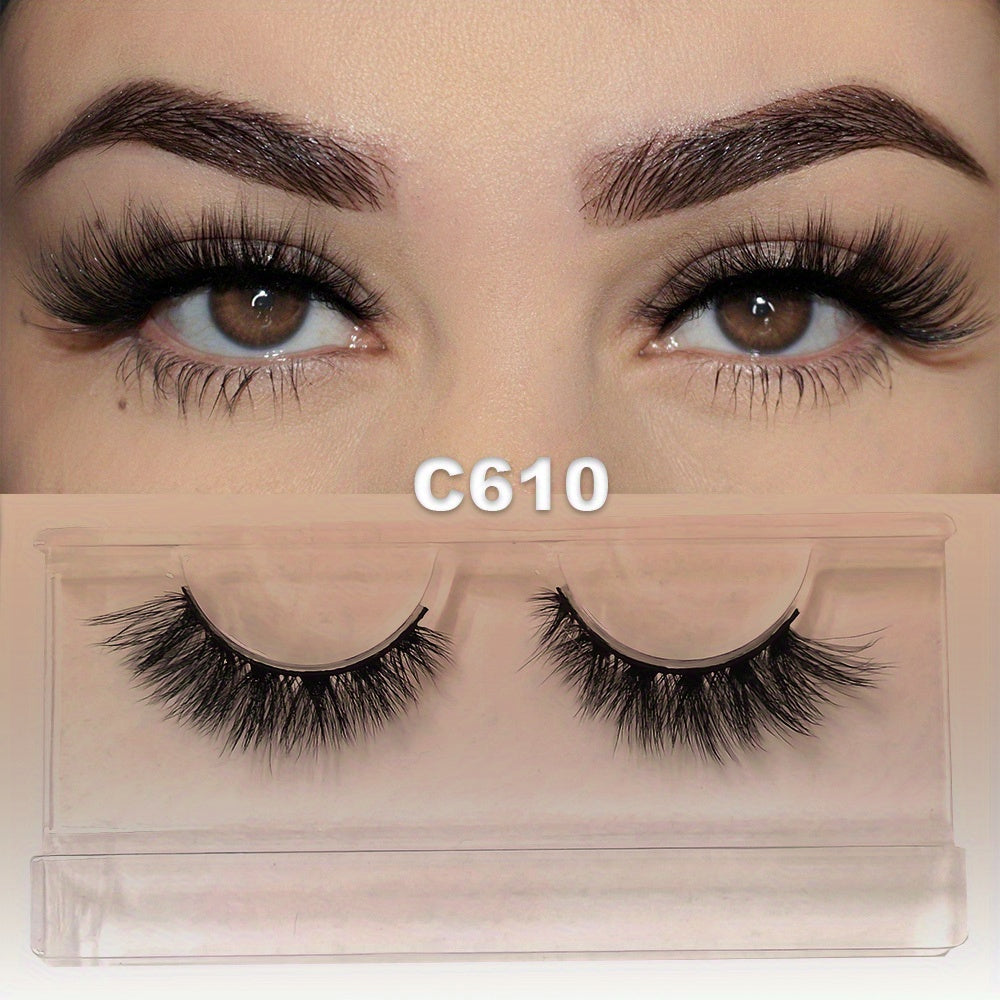 Fluffy 3D Faux Mink Eyelashes Soft Natural Thick Cat Eye Lashes