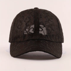Flower Embroidery Mesh Baseball Cap Sunshade Dad Hat Lightweight Sun Hats
