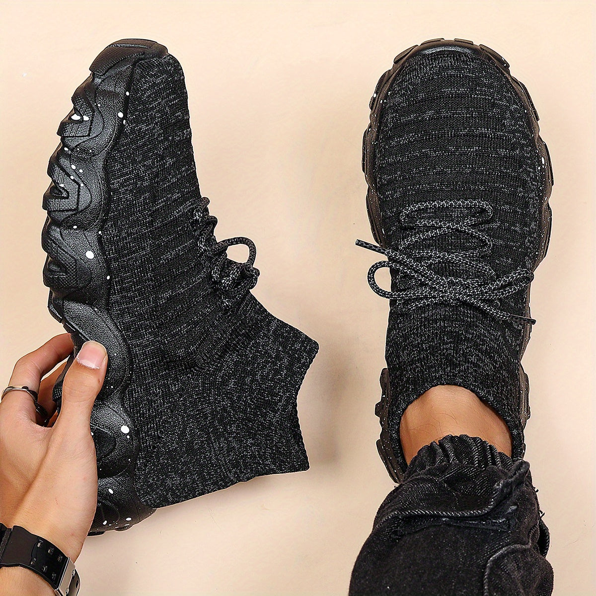 Men's Plus Size Running Shoes Breathable Non Slip Sneakers