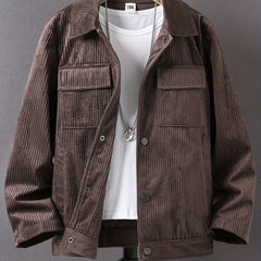 Boys Stand Collar Fleece Button Down Jacket