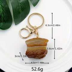 Creative Braised Pork Key Chain Funny Bag Backpack Pendant