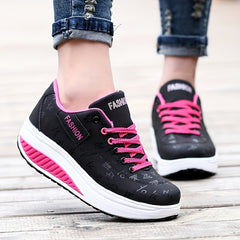 Women's Casual Wedge Shoes Height Increased Walking Shoes