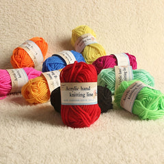 12pcs Multicolor Yarn Crochet Craft Yarn for Crocheting and Knitting