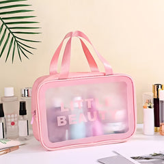 Letter Detail Cosmetic Bag Cosmetic Organizer Travel Toiletry Makeup Bag
