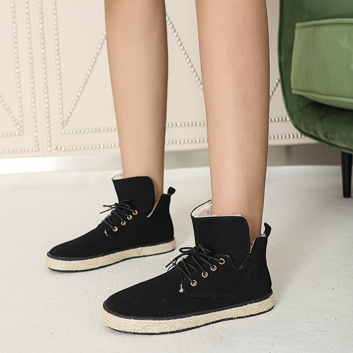 Plush Lined Thermal Skate Shoes Non Slip Winter Boots
