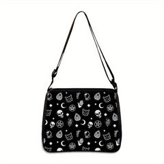 Skull Scary Halloween Elements Shopping Bag Portable Shoulder Bag