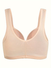 Front Buckle Wireless Bra Comfy & Breathable Full Coverage Bra