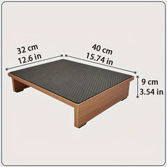 Wooden Footstool with Cushion for Office Bathroom Kitchen Garden
