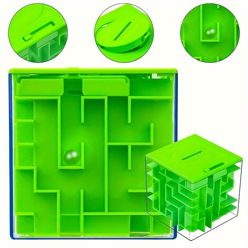 3D Maze Piggy Bank Coin Bank Money Saving Jar Gift