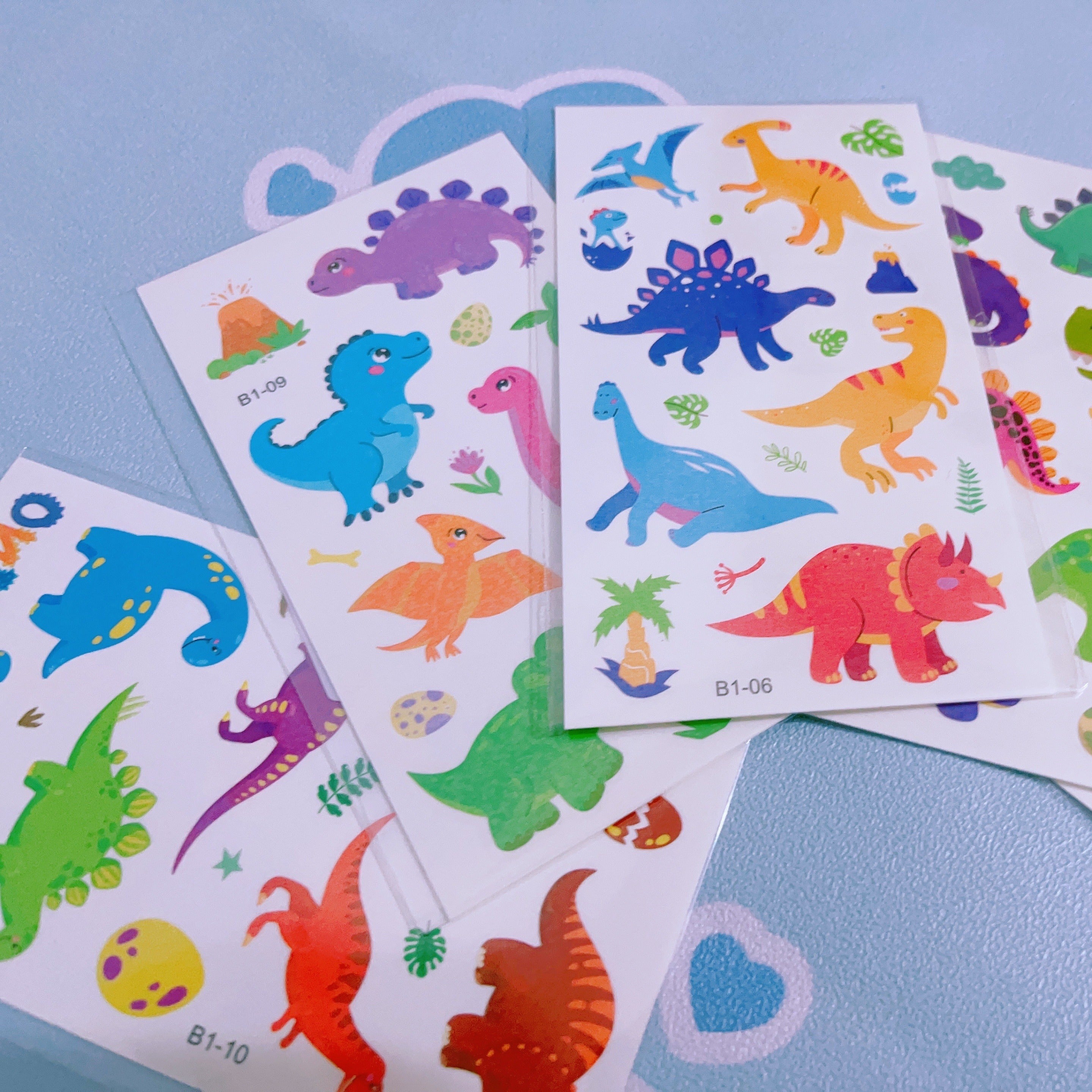 Waterproof Cartoon Dinosaur Temporary Tattoos