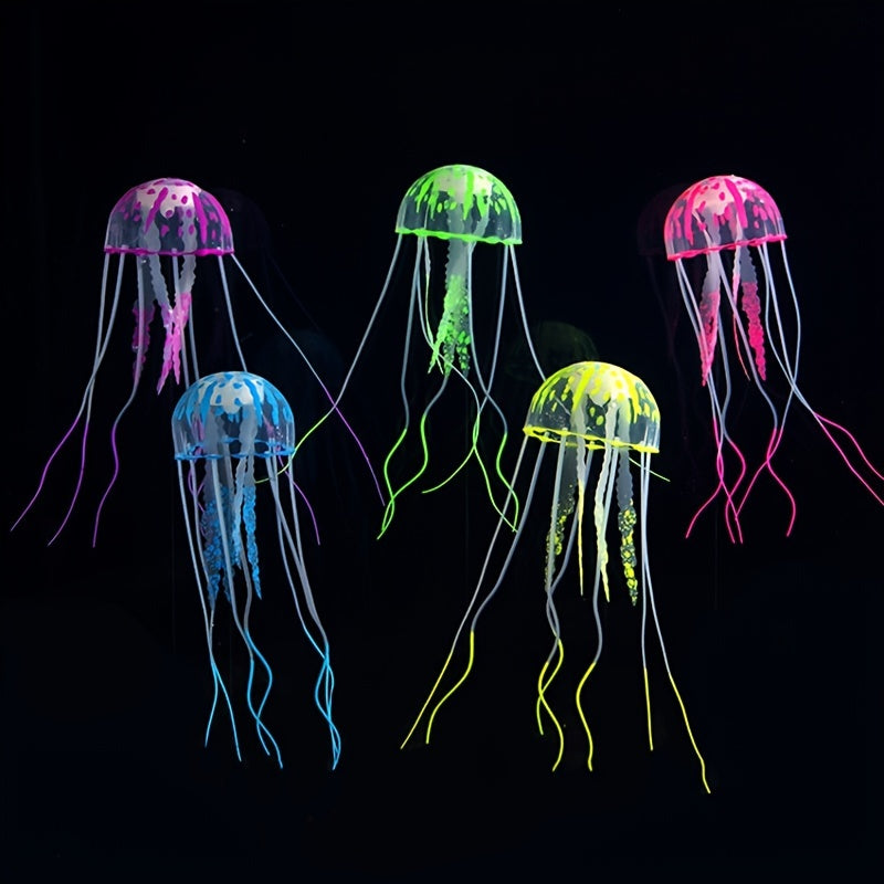 Glowing Jellyfish Aquarium Ornament Artificial Swim Effect Fish Tank Decor