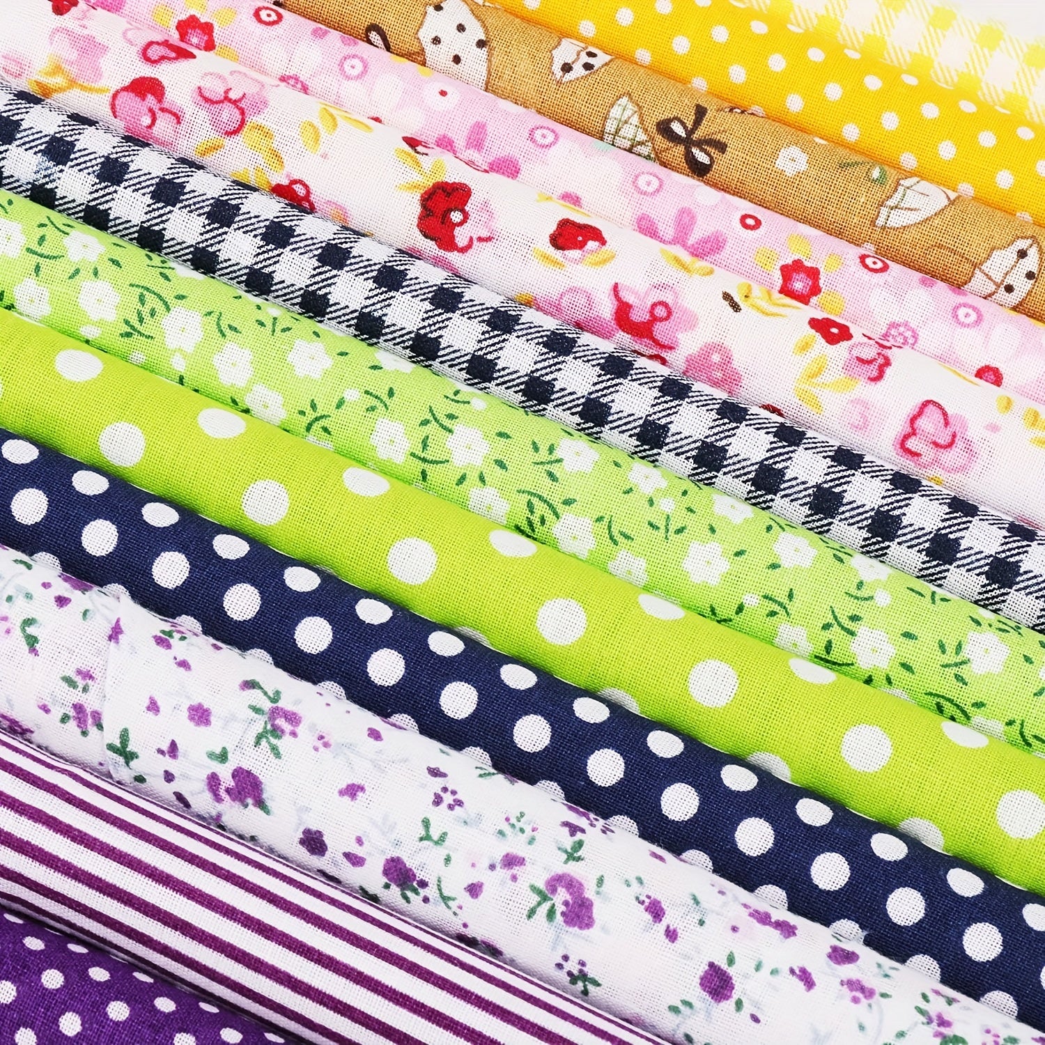 100pcs 10 X 10 Craft Fabric Bundle Squares DIY Sewing Quarters Bundle