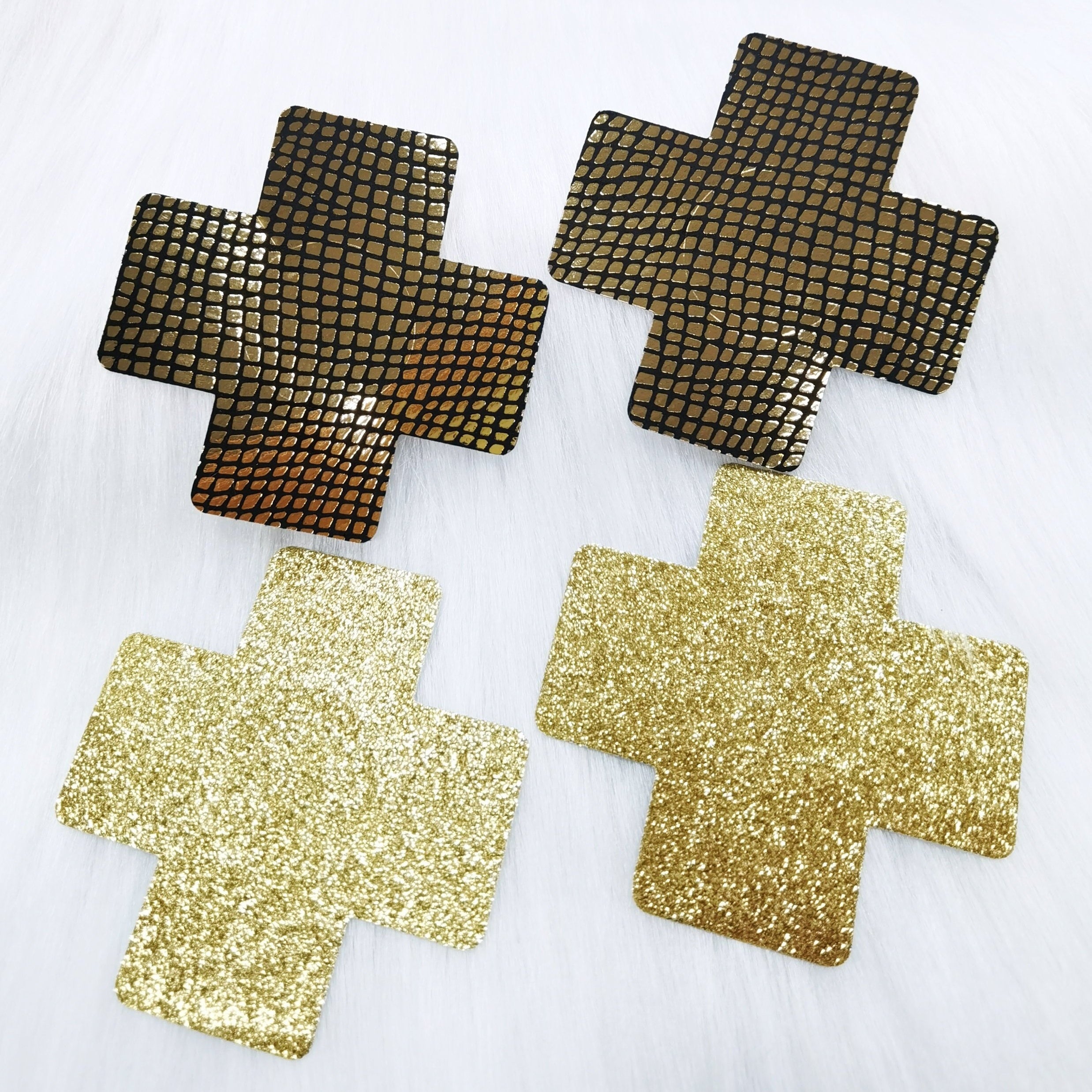 4 Pairs Disposable Cross Breast Pasties Self-adhesive Chest Pasties