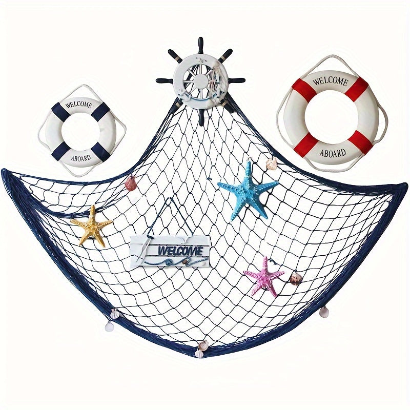Fishing Net Decoration Wall Fishing Net Thick Thread Hemp Rope Shell Net