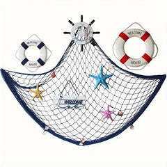 Fishing Net Decoration Wall Fishing Net Thick Thread Hemp Rope Shell Net