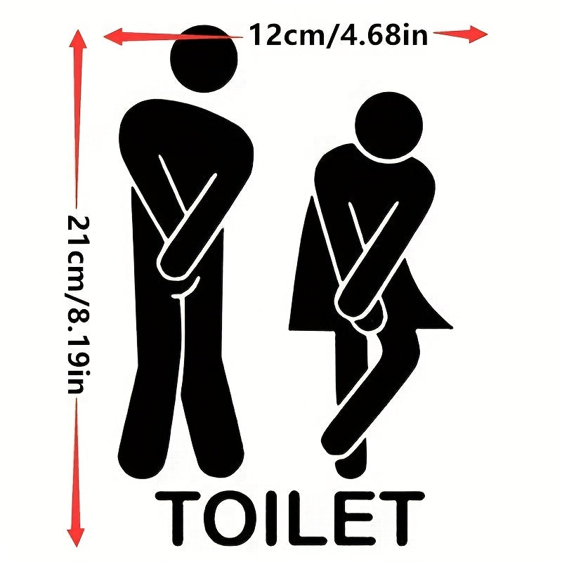 Funny Toilet Entrance Sign Vinyl Sticker Bathroom Door Decor
