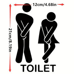 Funny Toilet Entrance Sign Vinyl Sticker Bathroom Door Decor