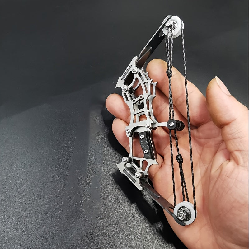 Mini Handheld Composite Bow Archery Set - Stainless Steel Mini Bow
