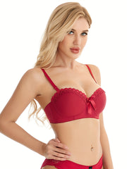 Bow Tie Push Up Bra Women's Lingerie