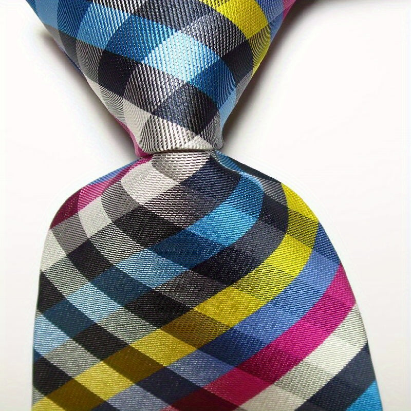 Plaid Tie Men's 8 99 CmNecktie Set Jacquard Woven Tie Necktie