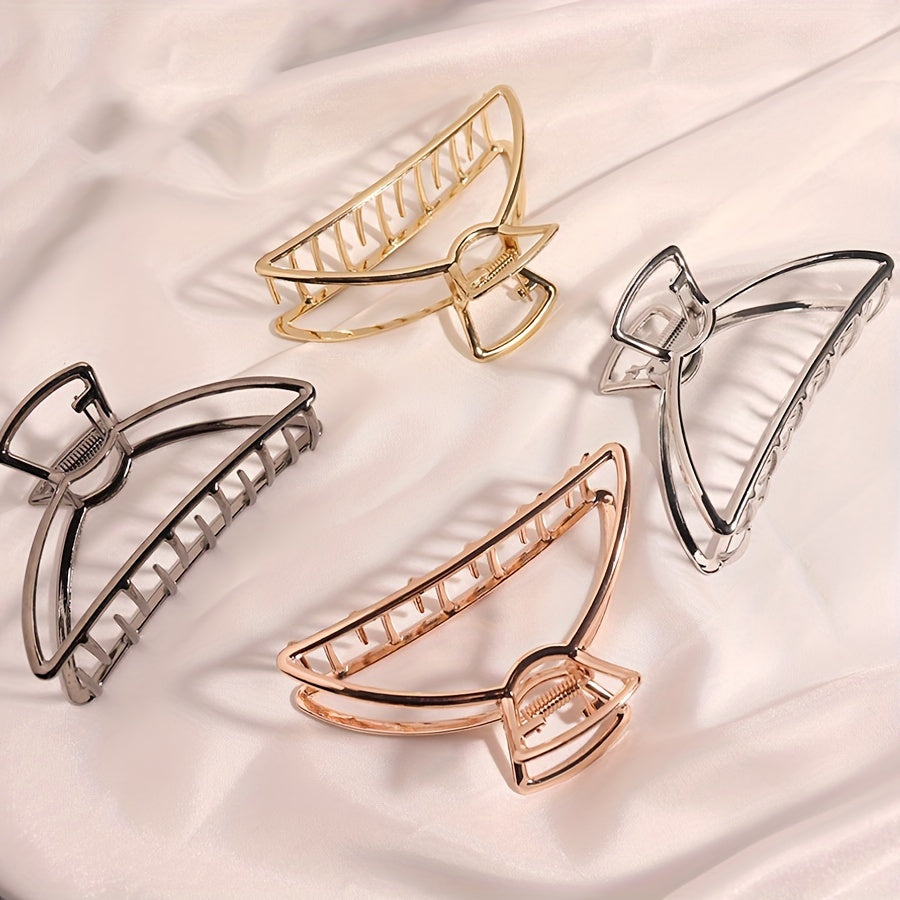 Large Hair Grip Hollow Semi circle Hair Clip