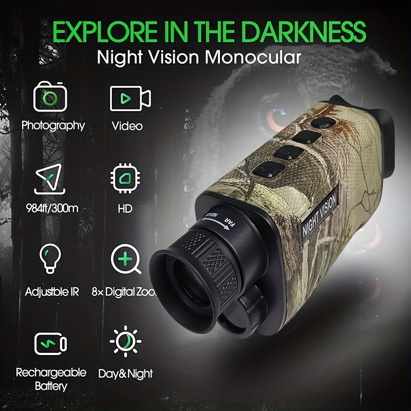 Rechargeable 8x Zoom Camouflage Night Vision Goggles