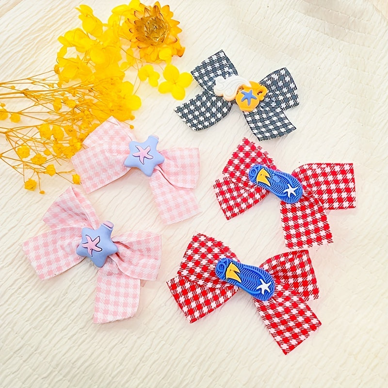 Plaid Pattern Hair Clips Hair Pin Hair Accessories For Toddler Girls Baby Girls