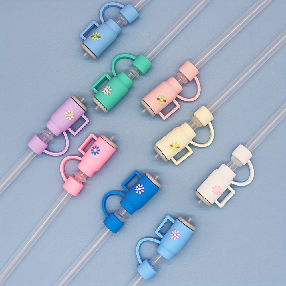 Silicone Straw Cover Reusable Dustproof Straw Plugs Cup Accessories