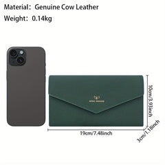 Royal Bagger Leather Wallet RFID Casual Style Envelope Clutch with Coin Pocket