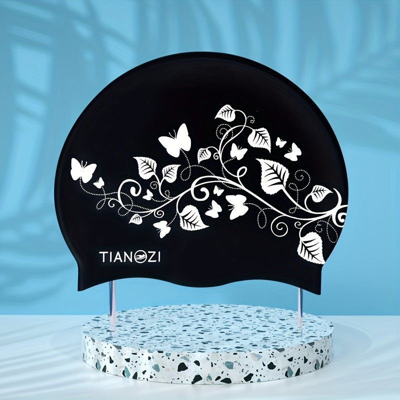 Adult Silicone Swim Cap Waterproof Long Hair Swimming Caps