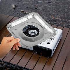 10pcs Disposable Aluminum Gas Stove Burner Cover Heat-Resistant Stove Lining
