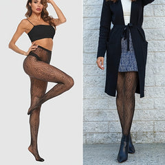 Jacquard Fishnet Tights High Waist Pantyhose Women's Stockings