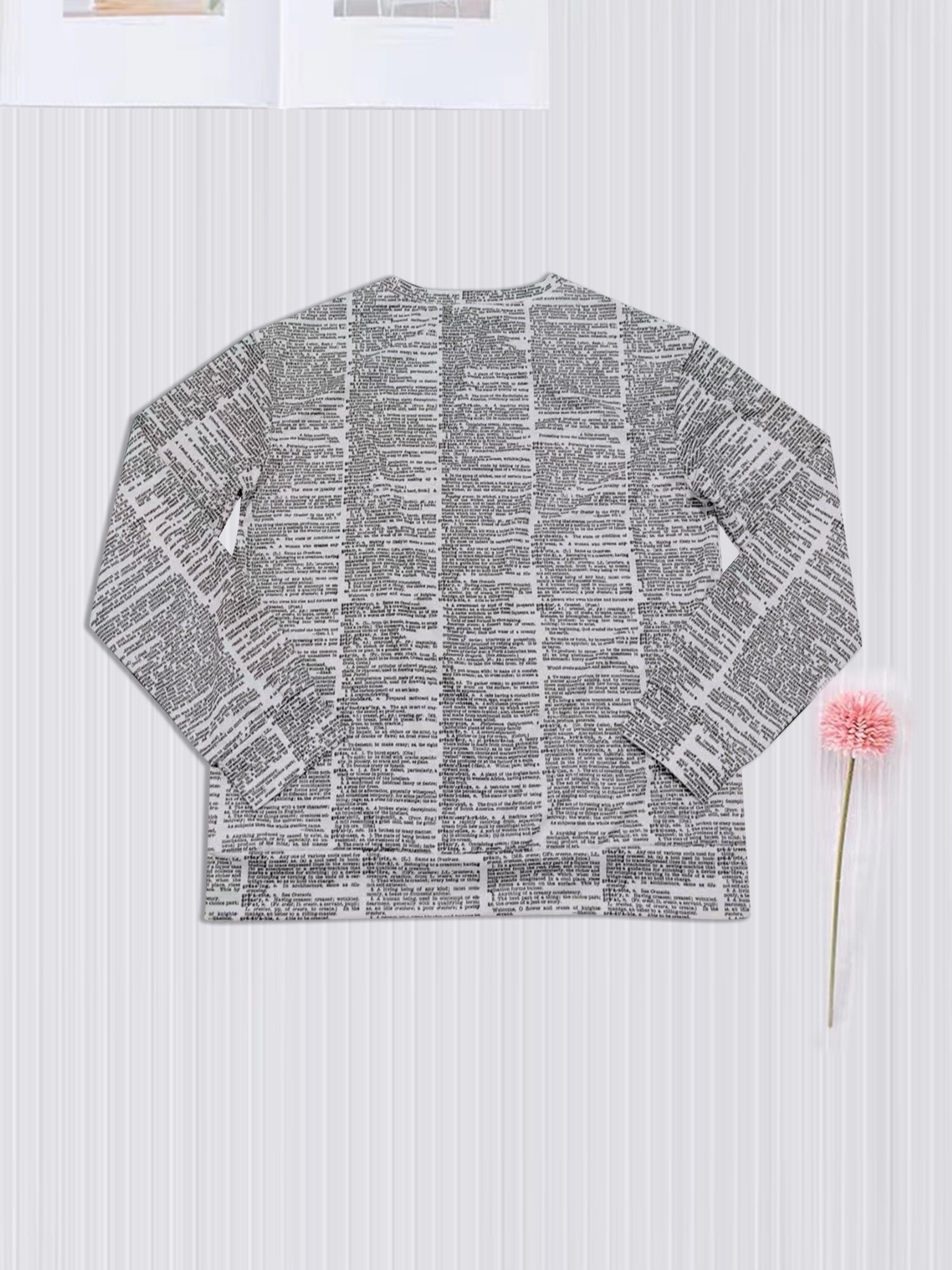 Gothic Skull Print Sweatshirt Crew Neck Long Sleeve Women's Clothing