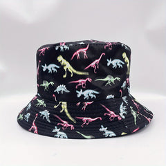 Dinosaur Print Reversible Cotton Bucket Hat