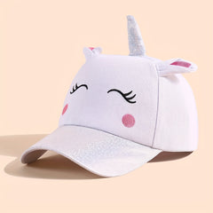 Squinting Unicorn Kids Baseball Cap for Boys and Girls
