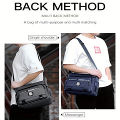 Men's Casual Nylon Crossbody Bag Large Capacity Sports Shoulder Bag