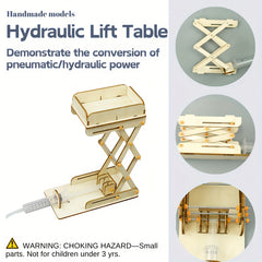 DIY Wooden Assembly Pneumatic Hydraulic Lift Model Kit