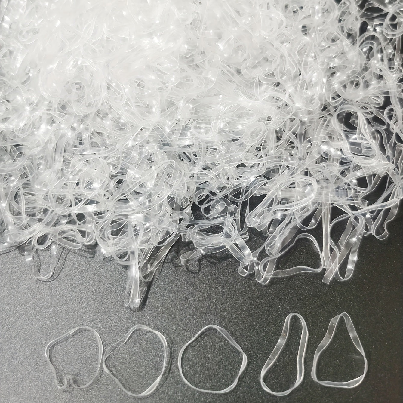 500pcs Clear Elastic Hair Rubber Bands Soft Elastic Bands For Kids