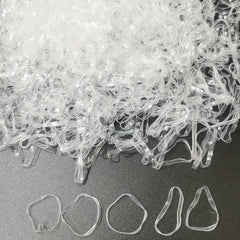 500pcs Clear Elastic Hair Rubber Bands Soft Elastic Bands For Kids