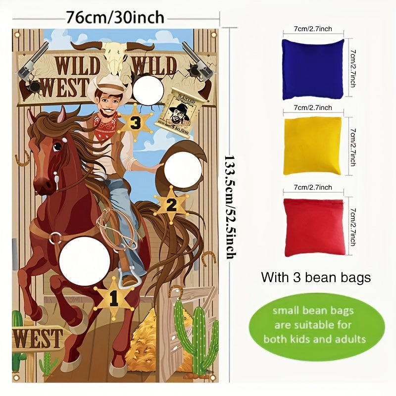 Cowboy Toss Game with Bean Bag - Summer Party Fun