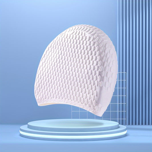 High Elasticity Waterproof Silicone Swimming Cap for Adults