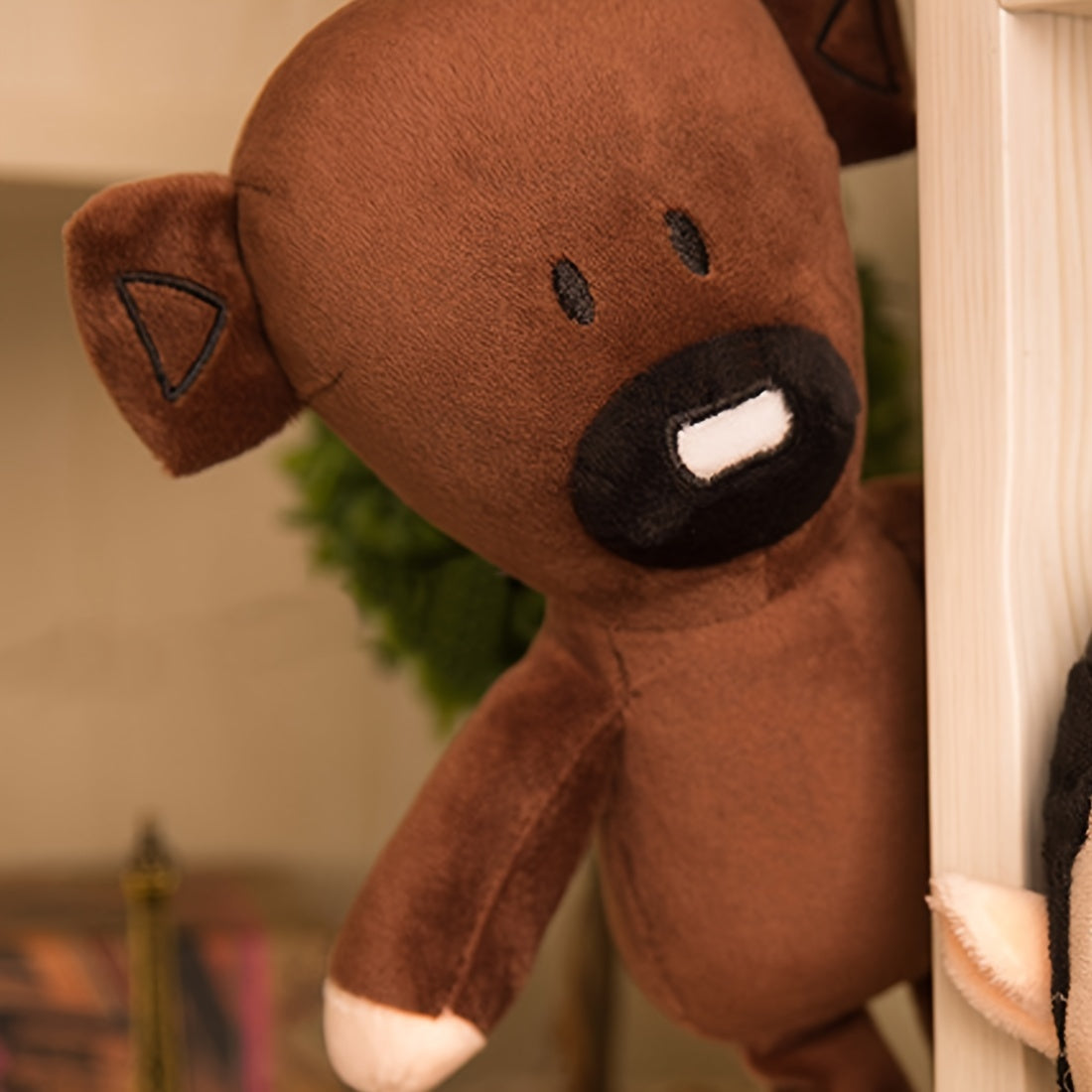 Soft Plush Teddy Bear Stuffed Animal Toy with Eyes & Pink Ears