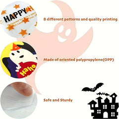100pcs Halloween Snack Bags Self Adhesive Goodie Bags
